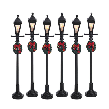 Lemax - Gas Lantern Street Lamp - Set van 6 