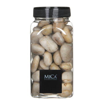 Beige Decoratie steentjes - 650ml - Mica Decorations