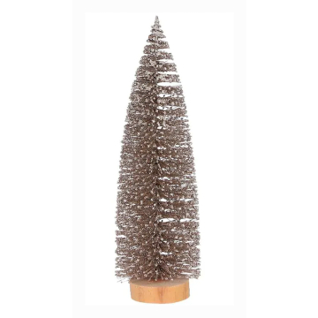 Champagne Glitter Kerstboompje 15 cm - House of Seasons