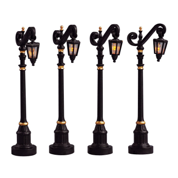 Lemax - Colonial Street Lamp - Set van 4 - Nu Voorverkoop
