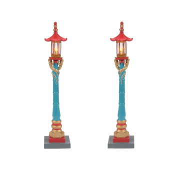 Department 56 - Chinatown Post Lamps - Set van 2
