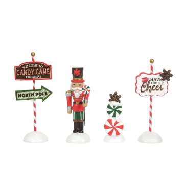 Department 56 - Peppermint Panache - Set van 4 - Nu Voorverkoop