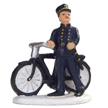 Dickensville - Politieman Bromsnor met Fiets 