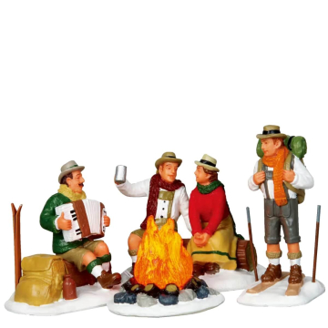 Lemax - Alpine Ski Party - Set van 4