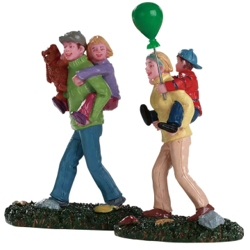 Lemax - Coming Home from the Fair - Set van 2 - Nu Voorverkoop
