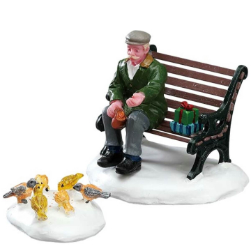 Lemax - Feeding Pigeons - Set van 2