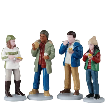Lemax - Food Truck Patrons - Set van 4