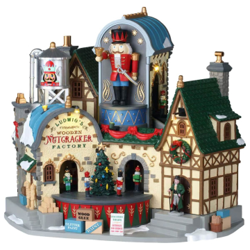 Lemax - Ludwig's Wooden Nutcracker Factory - Caddington Village - Beweging + Muziek