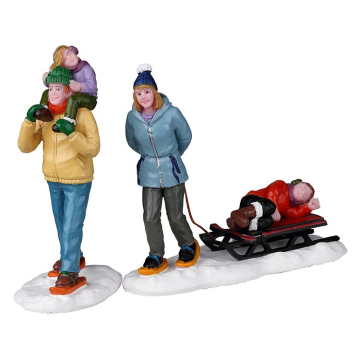 Lemax -  Long Day Snowshoeing - Set van 2