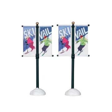 Lemax -  Street Pole Banner - Set van 2