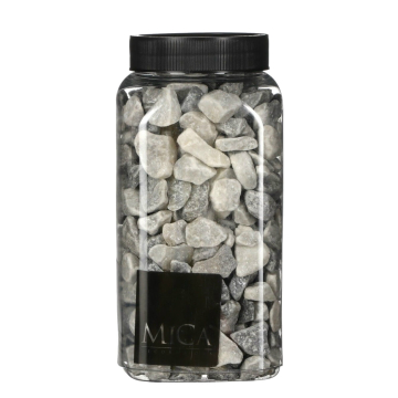 Lichtgrijs Medium Decoratie Steentjes - 650ml - Mica Decorations