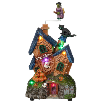 Luville - Halloween House with Witch and Cat