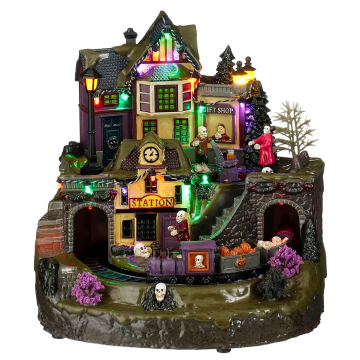 Luville - Halloween House with Train Station - Met Beweging