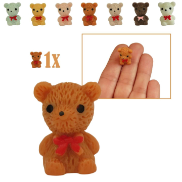 Mini Teddybeer - Bruin - 2 cm