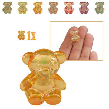 Miniatuur Beer Holografisch Oranje - 1.9cm