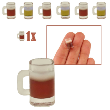 Miniatuur Bierglas met Bruin Bier
