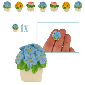 Miniatuur Bloempot met Vergeet-Mij-Nietjes