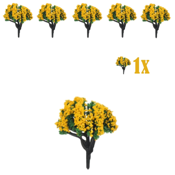 Miniatuur Bloesemplantje met Donkergele Bloemetjes - 4cm