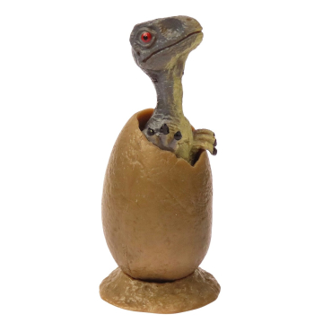 Miniatuur Dinosaurus Ei met Velociraptor - Set van 2