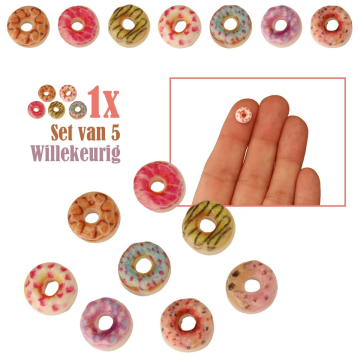 Miniatuur Donuts - Set van 5
