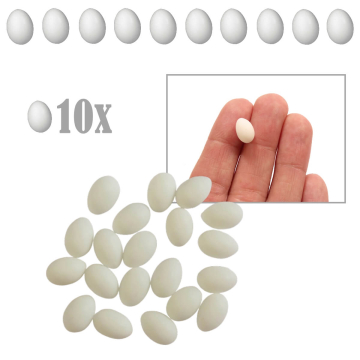 Miniatuur Eitjes Wit - Set van 10