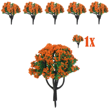 Miniatuur Heester met Oranje Bloesem - 6cm