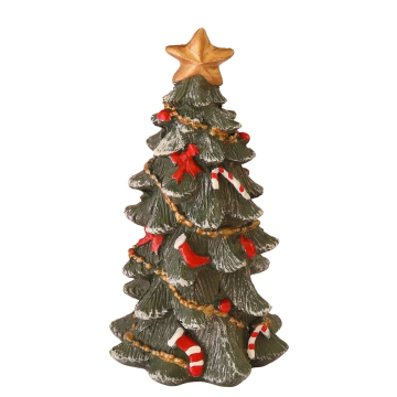 Miniatuur Kerstboom met Rode Kerstballen - 11cm