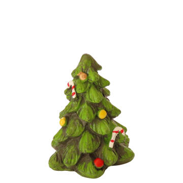 Miniatuur Kerstboompje met Gekleurde Kerstballen - 3.5cm