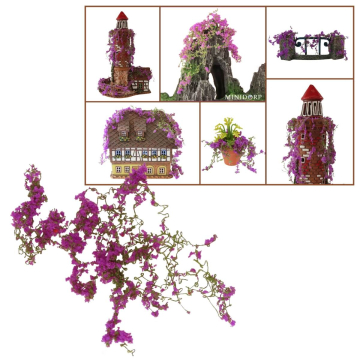 Miniatuur Klimop met Paarse Bloemen