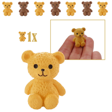 Miniatuur Knuffelbeer - Lichtbruin - 2.6 cm