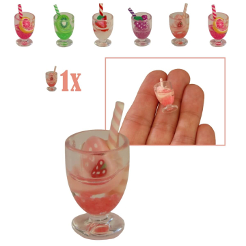 Miniatuur Mocktail Aardbei Perzik