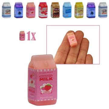 Miniatuur Pakje Melk - Aardbei
