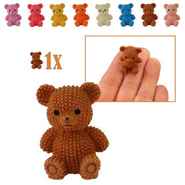Miniatuur Teddybeer - Bruin - 2.6 cm