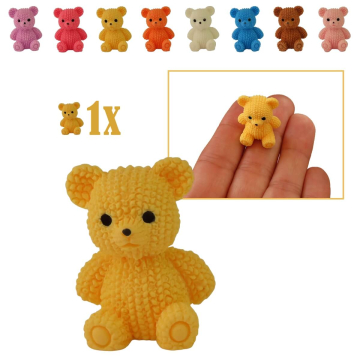 Miniatuur Teddybeer - Geel - 2.6 cm