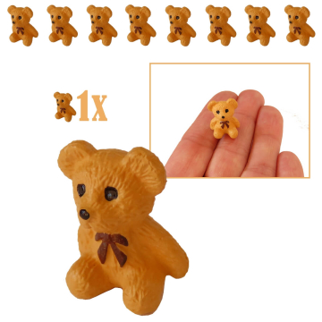 Miniatuur Teddybeertje - Beige - 1.9 cm