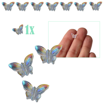 Miniatuur Vlinder Holografisch Wit