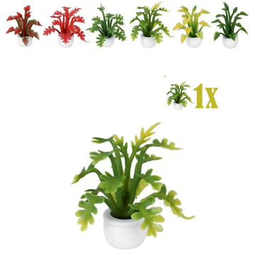 Miniatuurplantje Geveerd Blad Geel Groen - 2.8 cm
