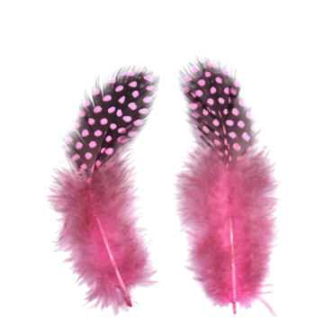 Parelhoen Veren Roze - 6 tot 8 cm