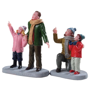Lemax - People Admiring Fireworks - Set van 2