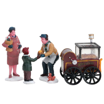 Lemax - Roasted Chestnuts Stand - Set van 4