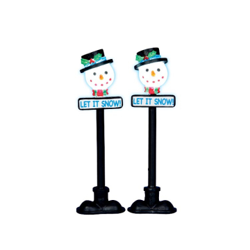 Lemax - Snowman Street Lamp - Set of 2