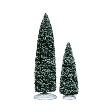 Lemax - Snowy Juniper Tree Large and Medium - Set van 2