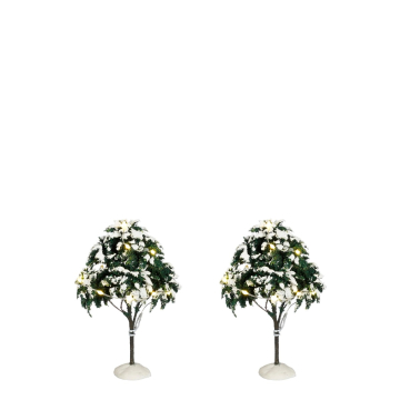 Luville - Snowy Tree Lighted - Set van 2
