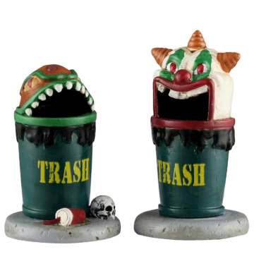 Spooky Town - Terrifying Trash Cans - Set van 2