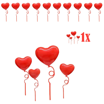 Valentijn Decoratie Prikkers Hartjes - Set van 4