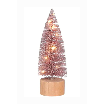 Verlicht Glitter Boompje Roze 15 cm - House of Seasons