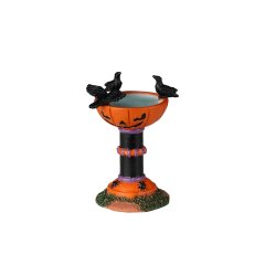 Spooky Town - Jack-o-Latern Birdbath