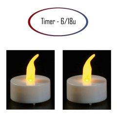 LED Theelichtjes - Timer - 2 Stuks