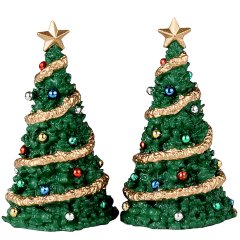 Lemax - Classic Christmas Tree 6.5 cm - Set van 2