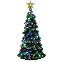 Lemax - Snowy Christmas Tree 16.5 cm - Met Licht